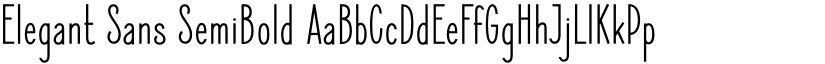 Elegant Sans SemiBold font