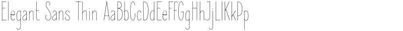 Elegant Sans Thin font