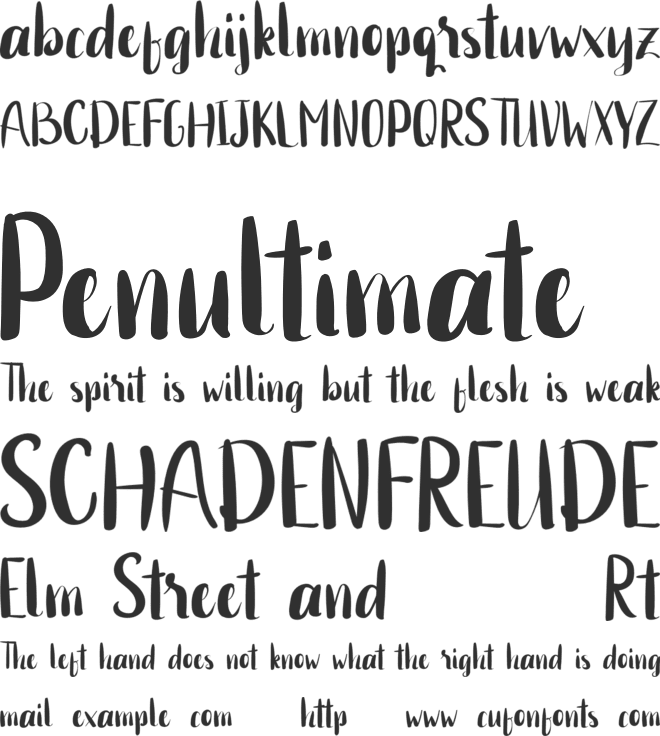 Genstay font preview