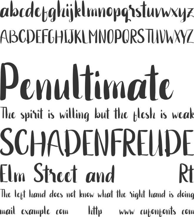 Genstay font preview