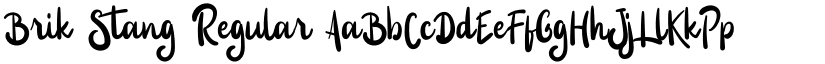 Brik Stang Regular font