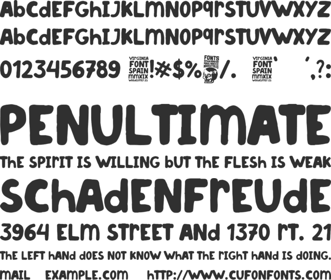 Virginia font preview