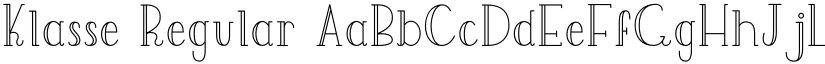 Klasse Regular font