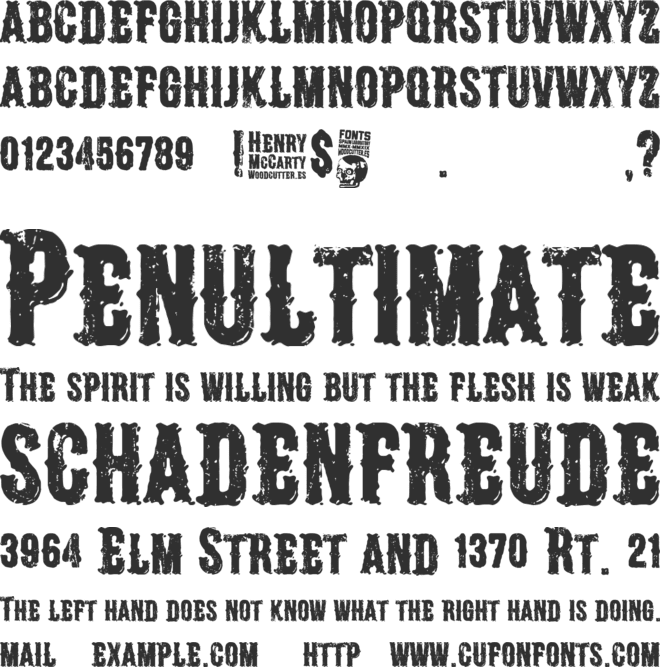 Henry McCarty font preview