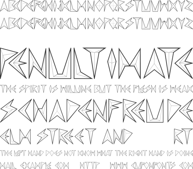 MND Pinballer font preview