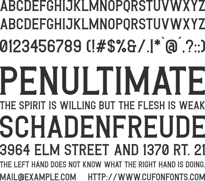 Rutheride font preview
