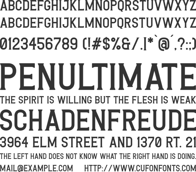 Rutheride font preview