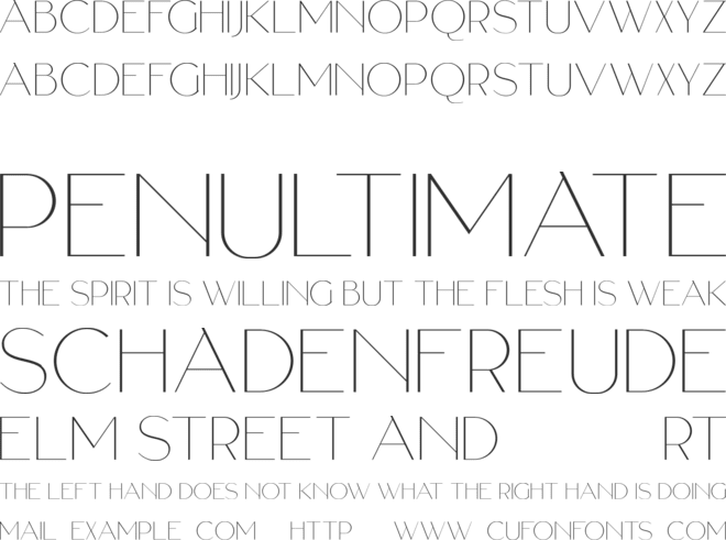 PalmBeach Trial font preview