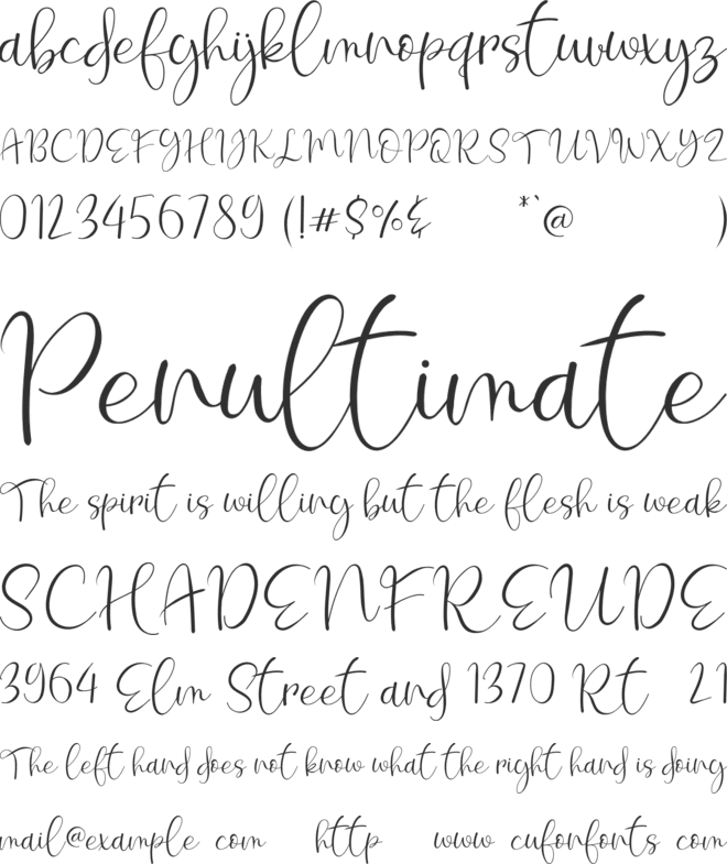 Mylea font preview