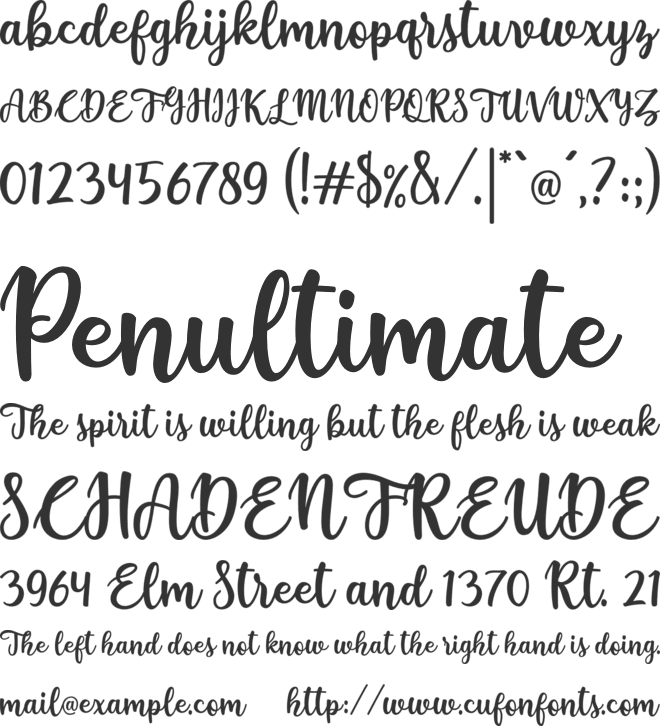 yellosun font preview