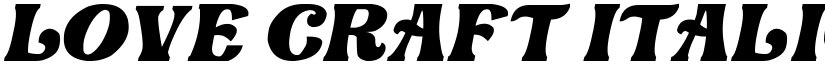 Love Craft Italic font