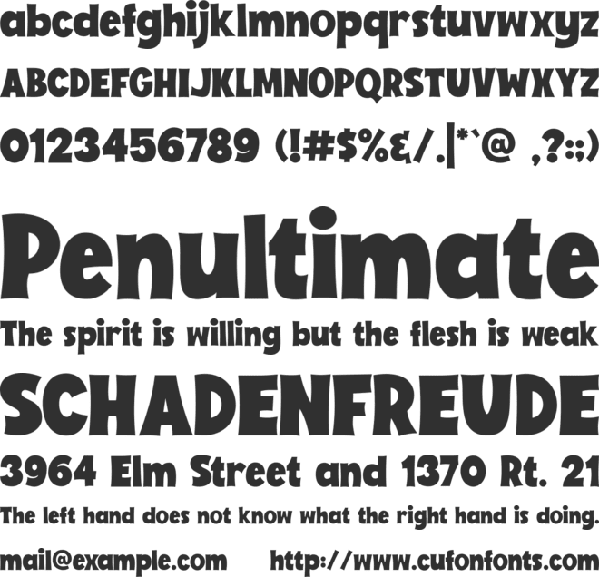 Bronson font preview