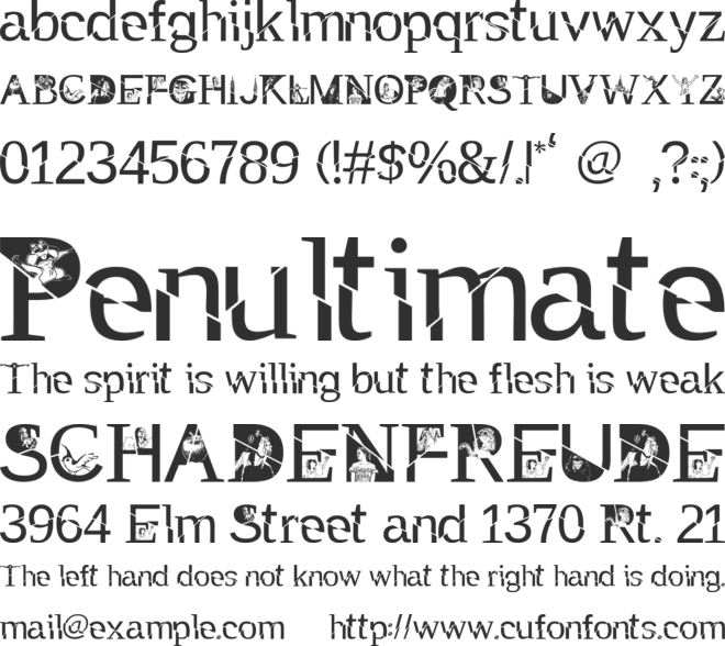 TAK Enchanted font preview