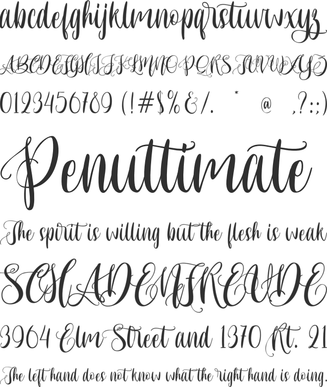 Resemhary font preview
