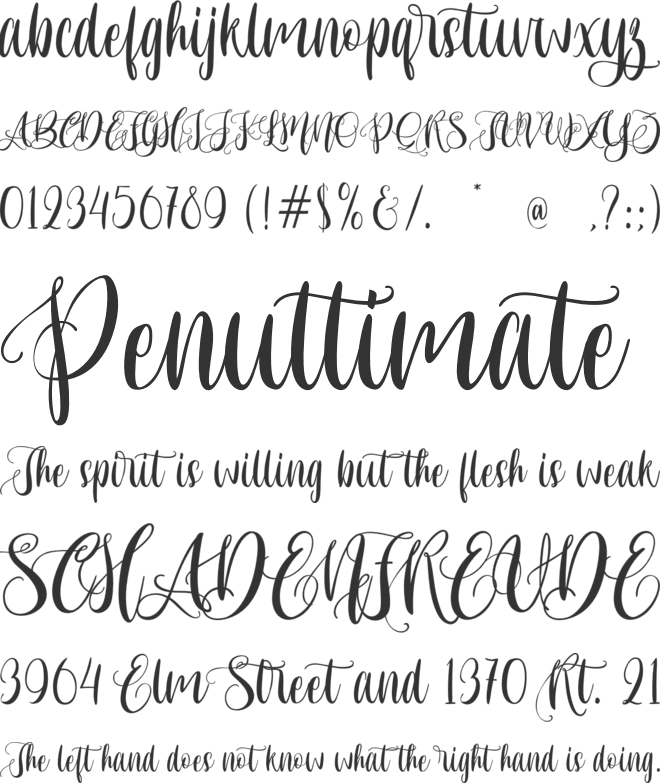 Resemhary font preview