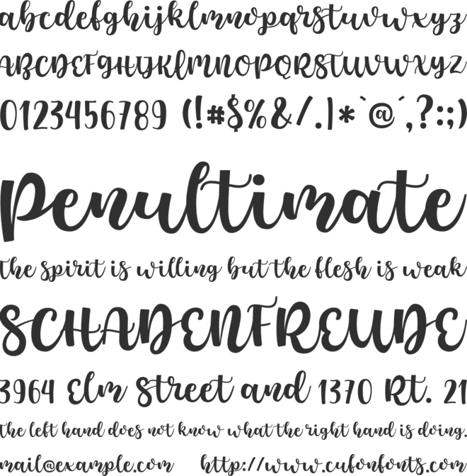 King Billy font preview