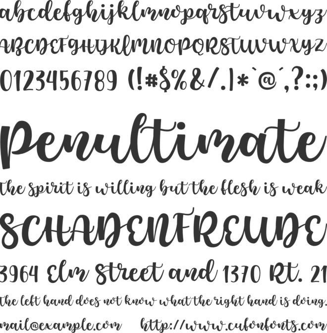King Billy font preview