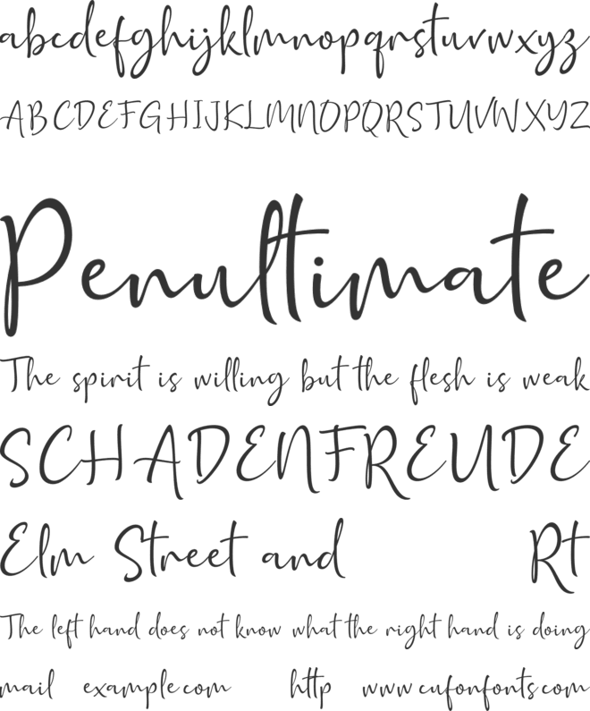 Adinda Melia font preview