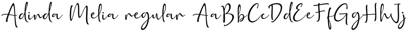 Adinda Melia regular font