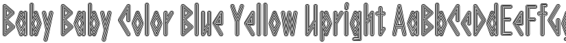 Baby Baby Color Blue Yellow Upright font