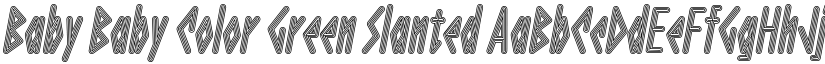 Baby Baby Color Green Slanted font