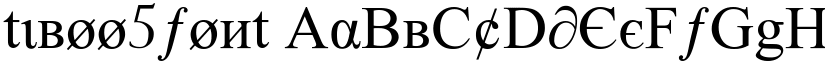 tiboo5font font