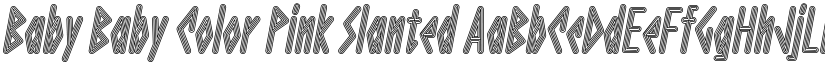 Baby Baby Color Pink Slanted font