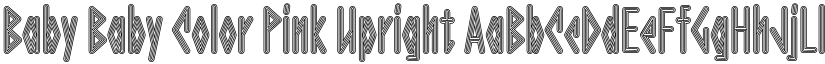 Baby Baby Color Pink Upright font