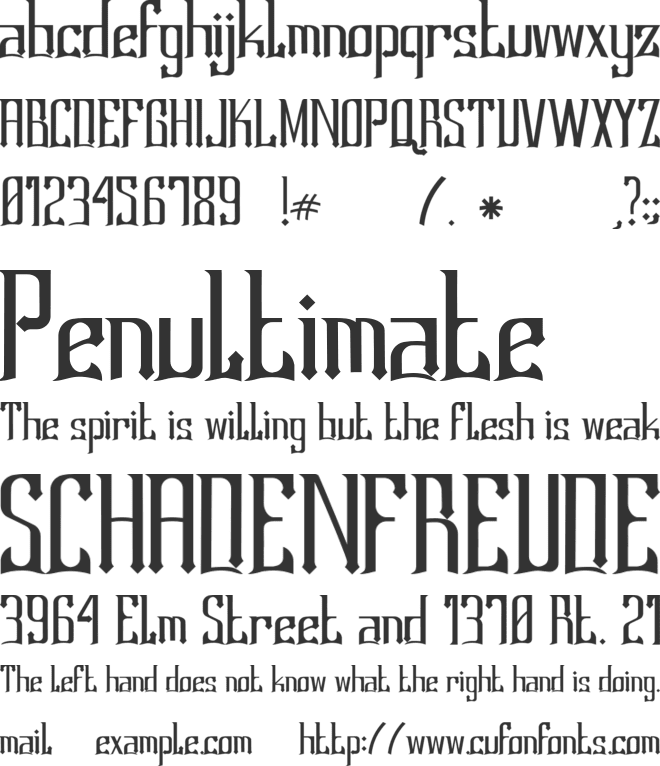 Tanggul Market font preview