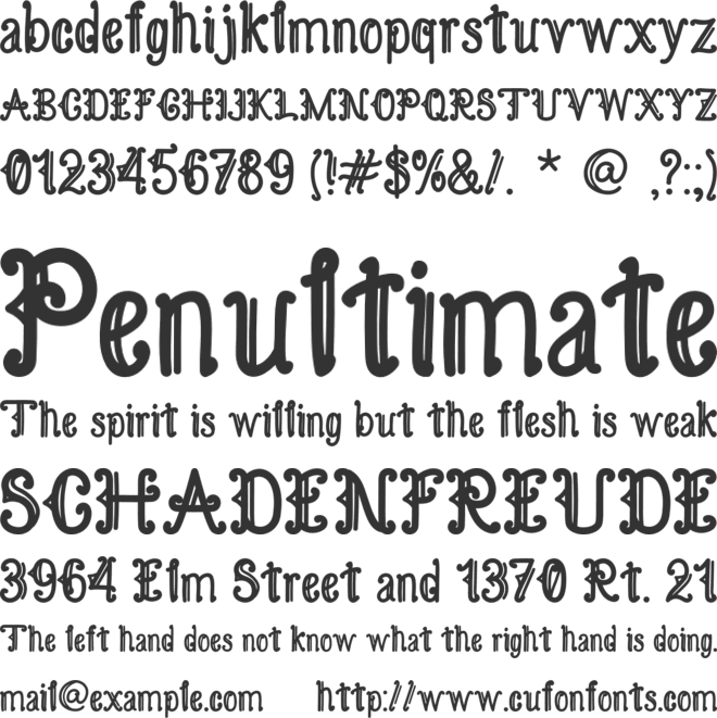 Kamandungan font preview