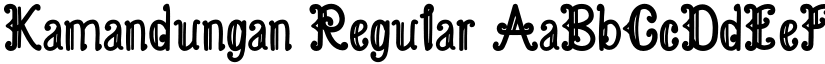 Kamandungan Regular font