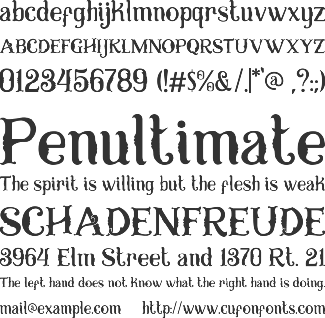 Sriwedari font preview