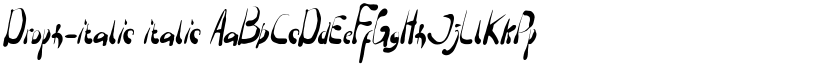 Droph-italic italic font