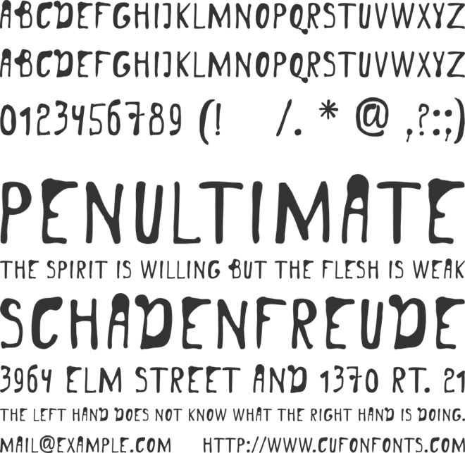London font preview