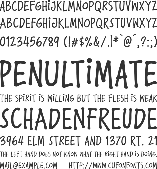 Komikula font preview