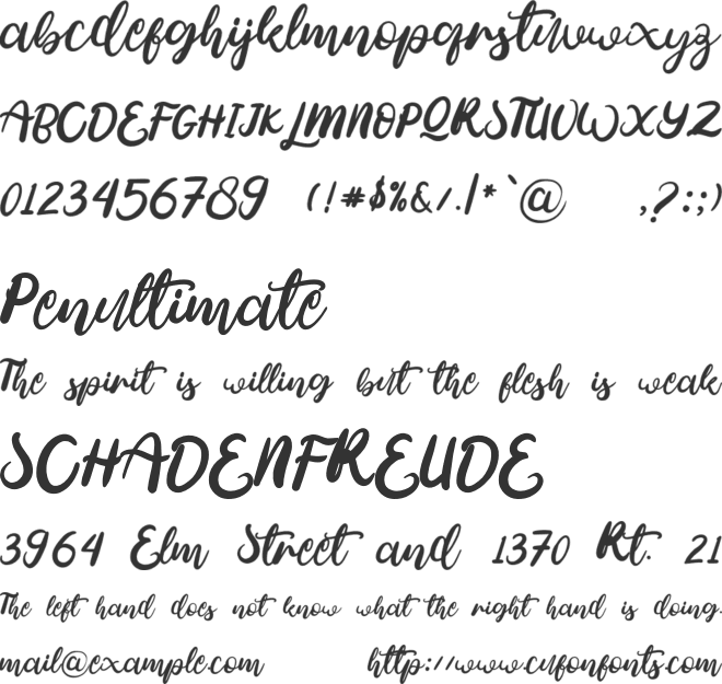 I_Love_January font preview