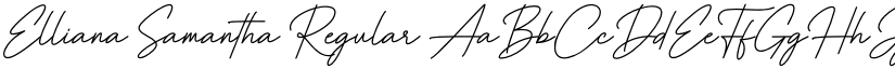 Elliana Samantha Regular font