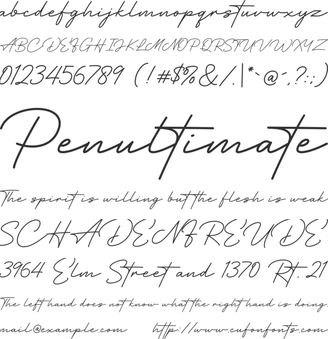 Hertine - Personal Use font preview
