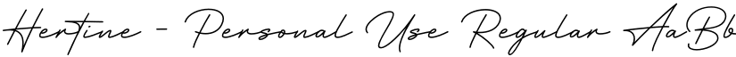 Hertine - Personal Use Regular font