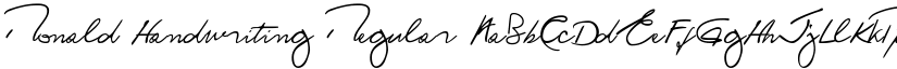 Ronald Handwriting Regular font