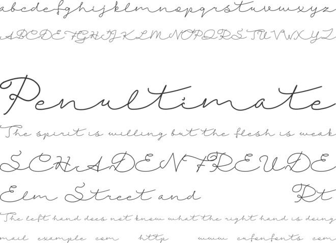 Fruitty font preview