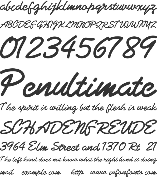 Aljameela font preview