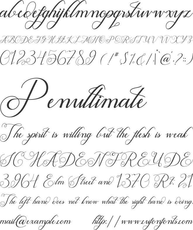 Satriana font preview