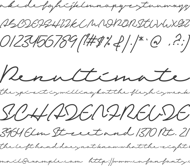 Sandreas font preview