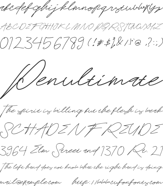 Ramsella font preview