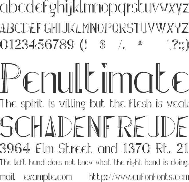 Lepinado Line font preview