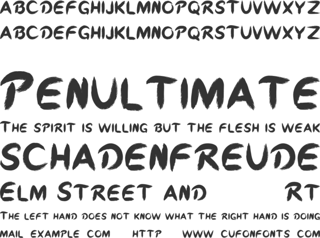 Iron Blade font preview