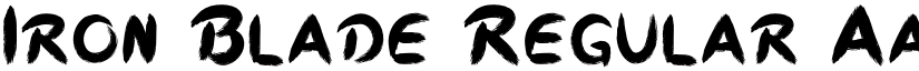 Iron Blade Regular font