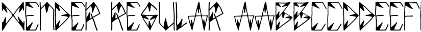 XENDER Regular font