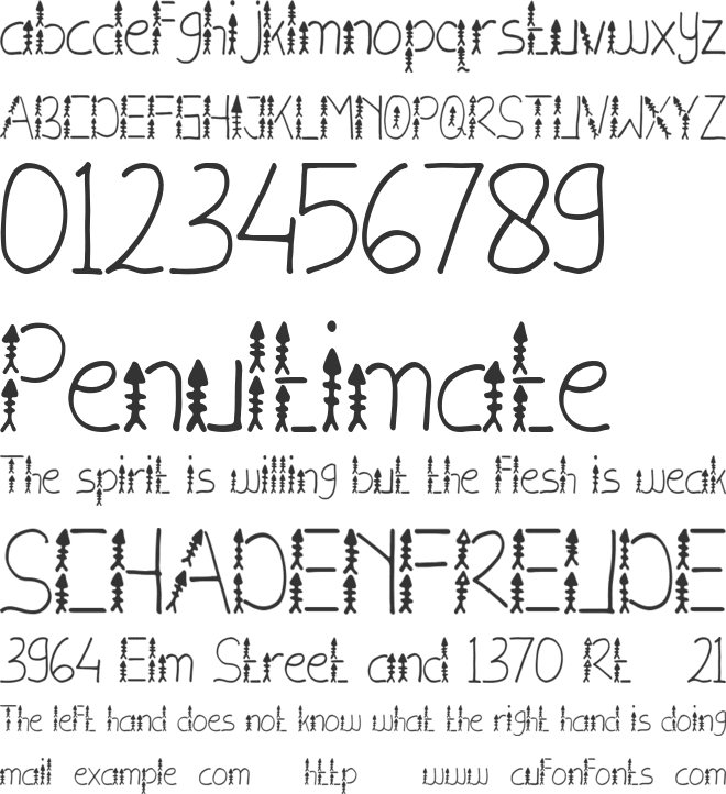 Little Bone font preview